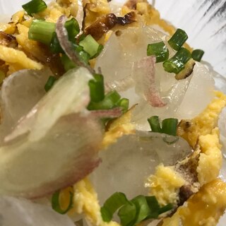 レッドオニオンと卵焼き素麺(^○^)